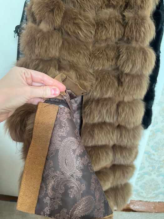 Жилетка женская из песца/ натуральная шерсть