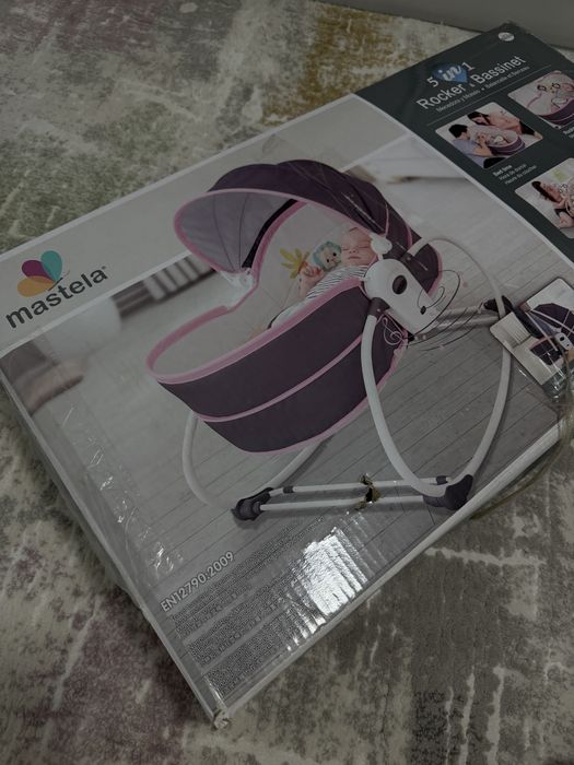 Balansoar 5 in 1 cu vibratii pentru copii si bebe cu melodii, mov