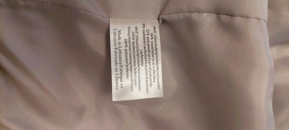 Манто Laura Ashley от вълна, кашмир и кожа/ размер М