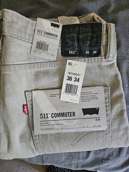 Джинсы Levi's 511 Commuter ,новые