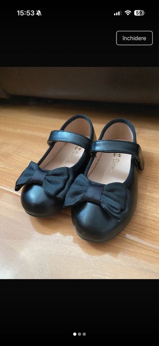 Pantofi superbi pentru fetita, marime 25, negri