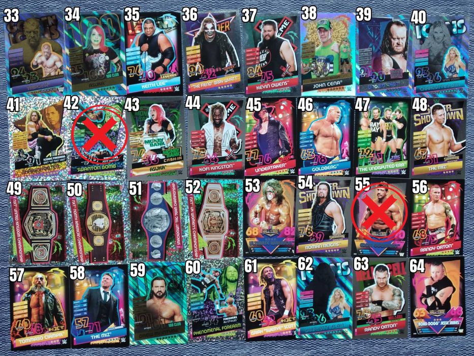 WWE Trading Cards Картички Кечисти John Cena HHH Undertaker Rock Кеч