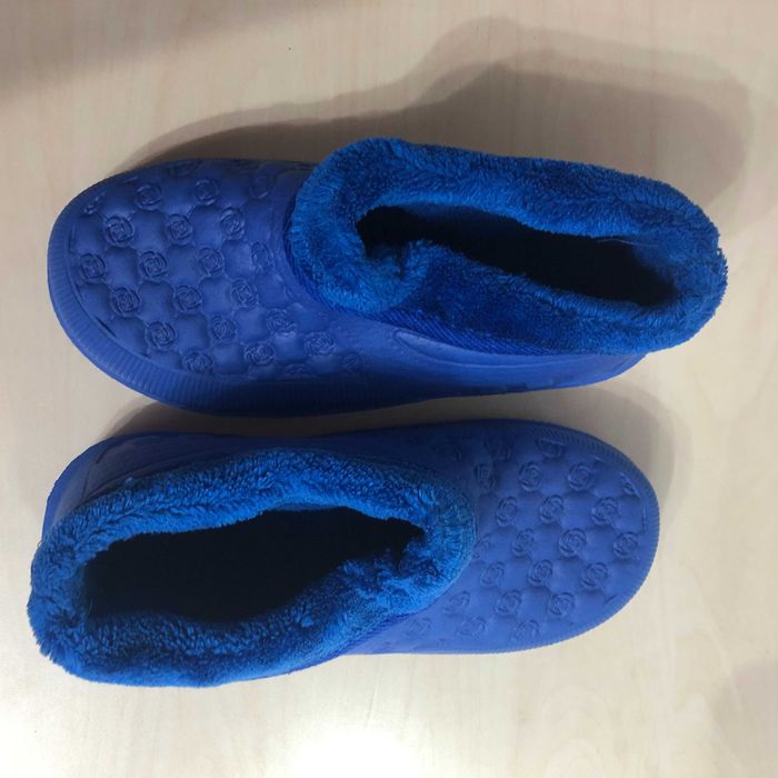 Papuci de casa, galosi, saboti imblaniti, albastru, marimea 37