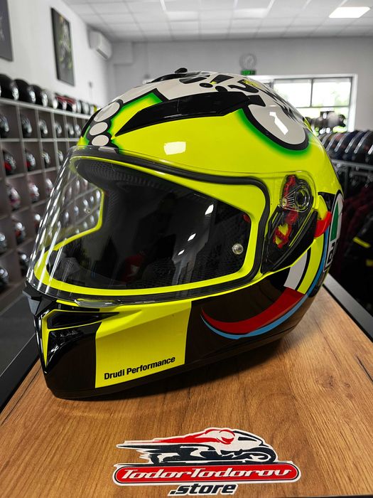 Мото каска за мотор  AGV K3 SV VR46 Missano ,М-L 58  см.,вградени очила
