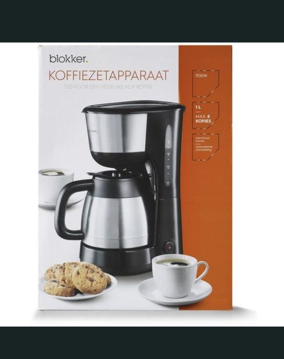 Blokker BL-21001 шварц кафемашина с термо кана, черна 1L,900W