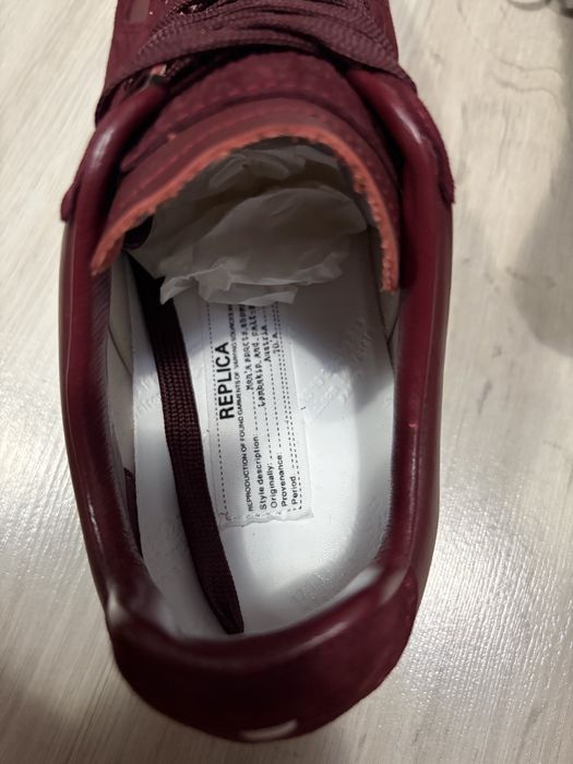 Maison Margiela Gats low burgundy 41