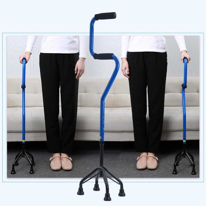 Трость четырех ногий с двумя захватами FL-03