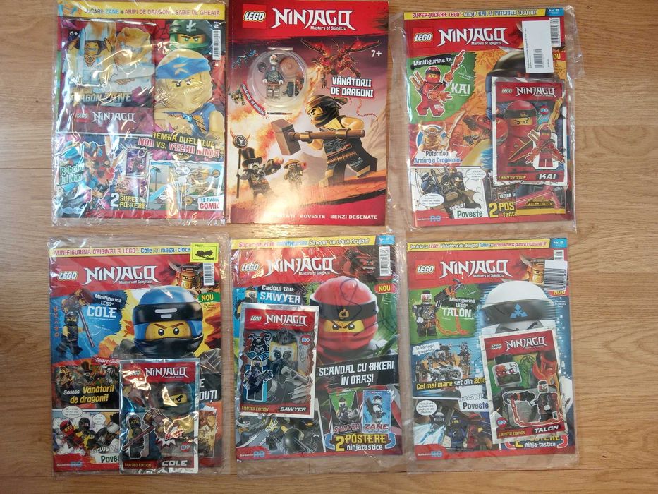 Lego Ninjago seturi mici (foil bags) cu reviste, noi, sigilate