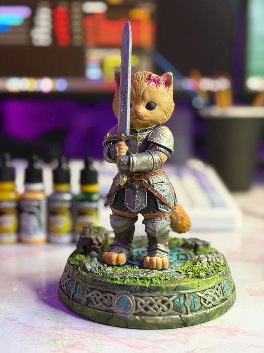 Фигурка Knight Cat — кот в доспехах