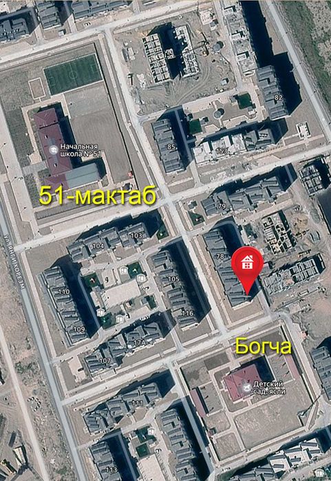 Urganch cityda 3 xonali 2-etaj 78kv. kvartira sotiladi