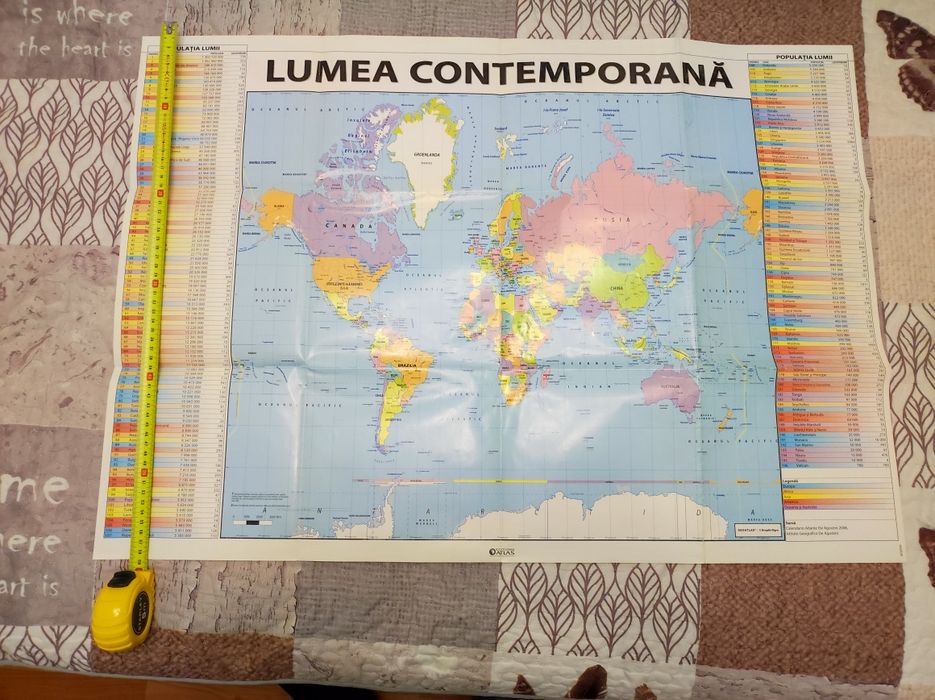 Hartă Lumea Contemporană