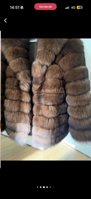 Шуба из натурального песца