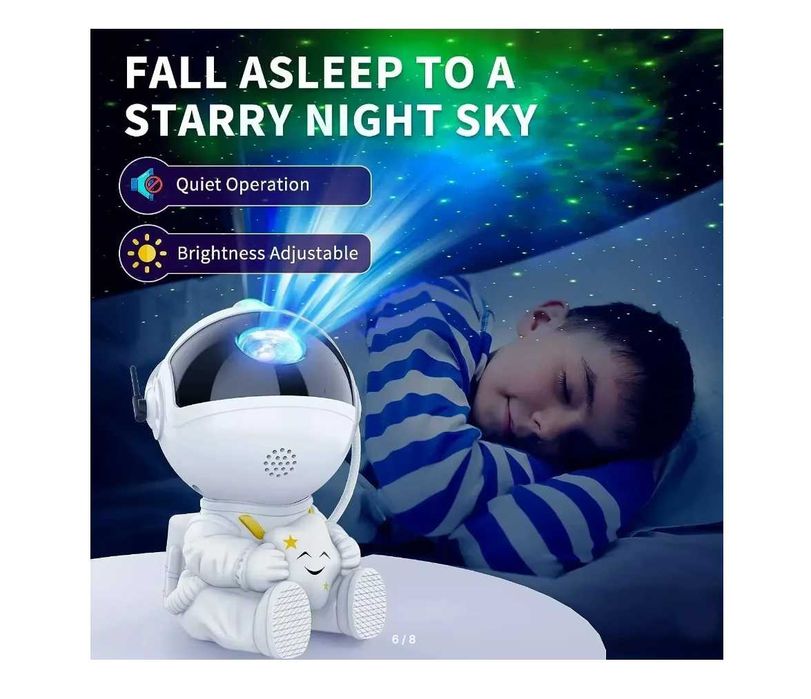 Проектор ночник космонавт с пультом 8режимов подсветки +7 Ест доставка