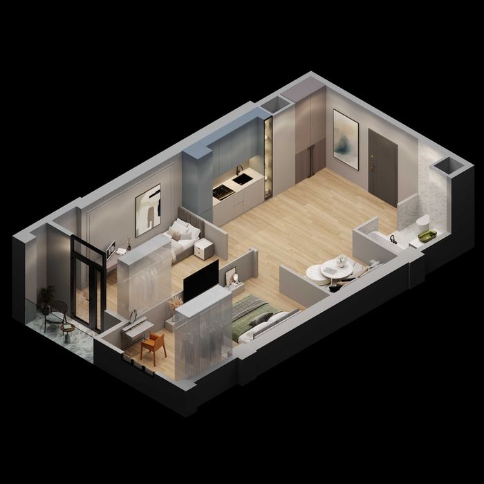 ЖК Maljaan Residence 2-комнатная квартира 60 м² — центр города,