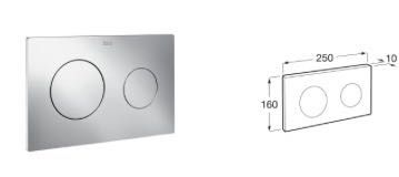 Бутон за тоалетна вградена структура Roca PL10 Dual chrome