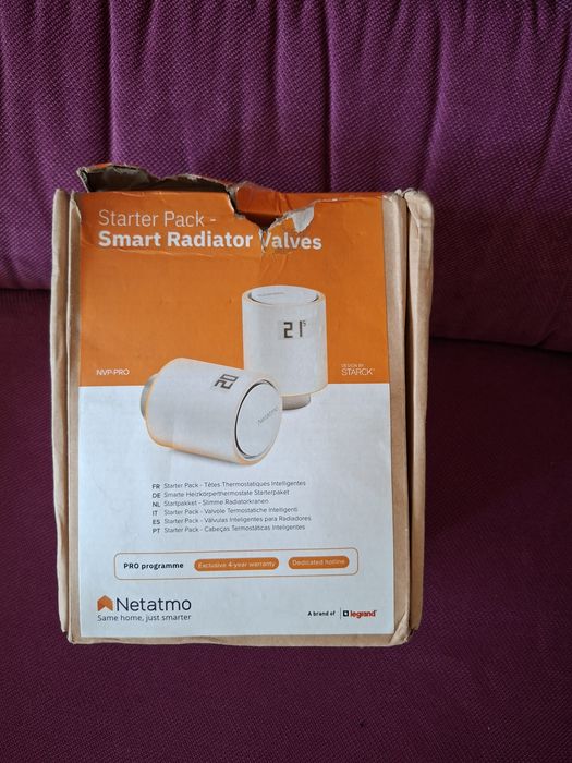 Kit 2 capete termostat + releu inteligent Netatmo Starter Pack, Wi-Fi