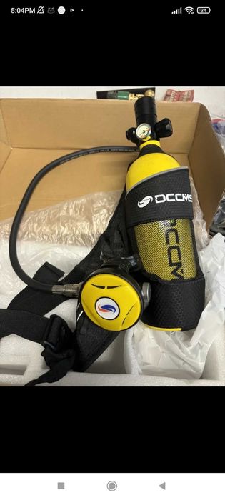 Бутилка за гмуркане с помпа за високо налягане.