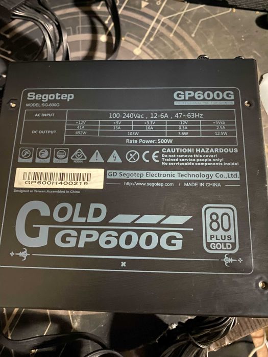 Sursa Segotep GP600G, 500W, 80 PLUS Gold, ATX 2.31, PFC Activ