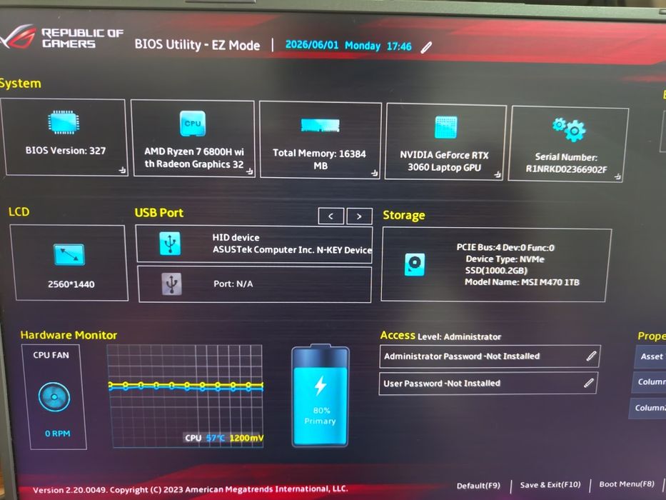 ASUS rog strix G513RM