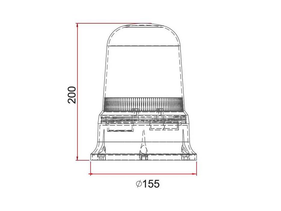 Girofar LED fix 12-24V – lampă avertizare auto portocalie