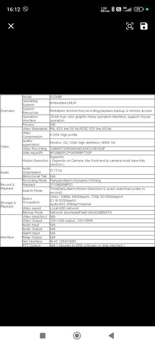 8 канален NVR + WD HDD 1 TB, Система за Видео наблюдение
