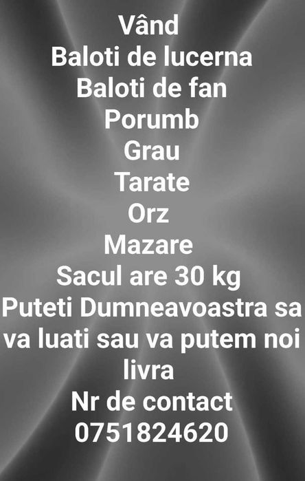 Vand cereale si furaje