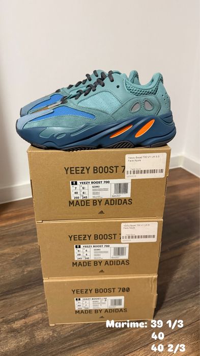 Adidas YEEZY 700 Fade Azure . Noi in cutie. 39 1/3, 40 , 40 2/3