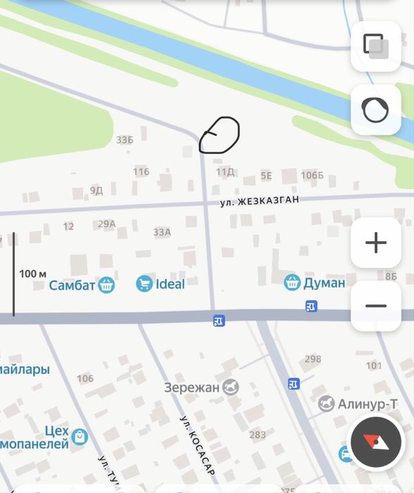 жер телімі 10 сотық сатылады