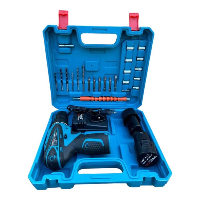 Мини Немски Винтоверт l 25 части с удължител + две батерии и зарядно