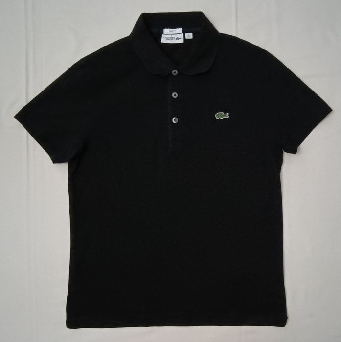 Lacoste Polo Shirt оригинална тениска M памучна поло фланелка черна