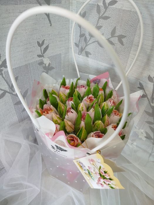 Цветы, букеты из зефира