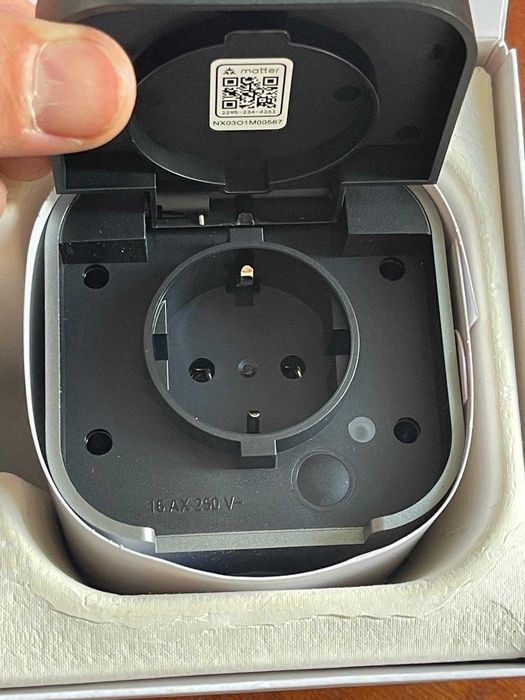 Priză inteligentă pentru exterior Eve Energy Outdoor, IP44, măsurare a consumului, compatibilă cu Alexa, Apple Home, Google Home și SmartThings