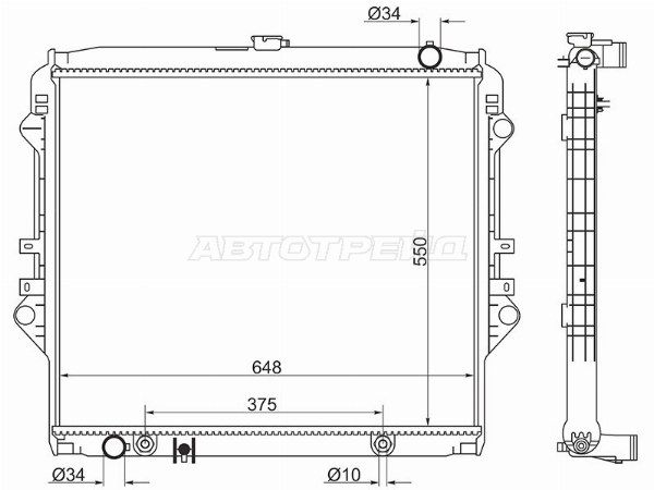 Радиатор Toyota Hilux