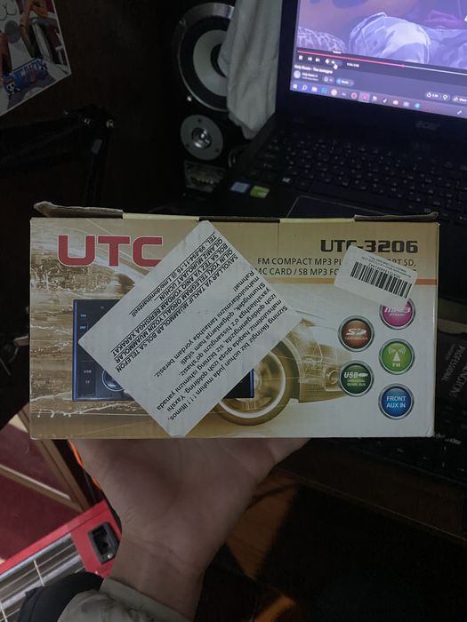 Автомагнитола UTC-3206 | USB, SD, AUX, FM радио