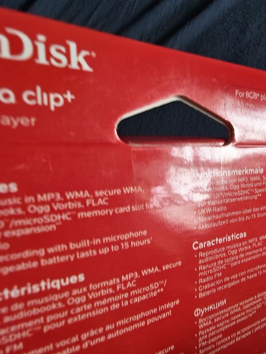 Sandisk Sansa + ,8 gb,sigilat