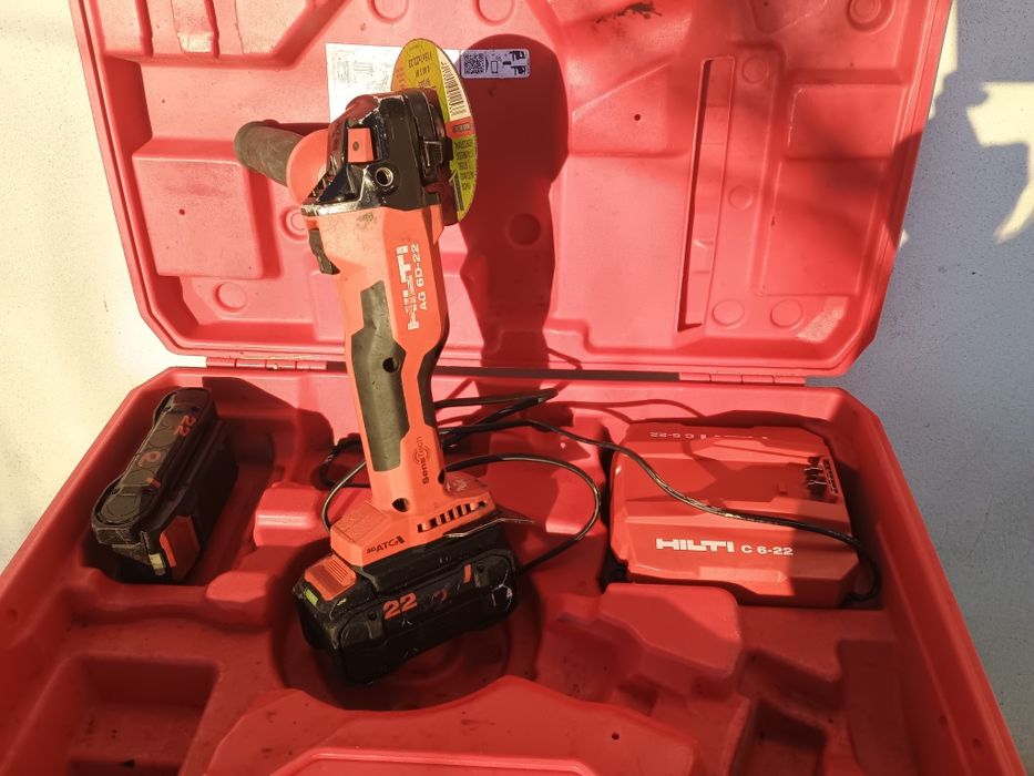 Flex hilti Ag 6d 22 nuron, la cutie cu 2 baterii și incarcator rapid
