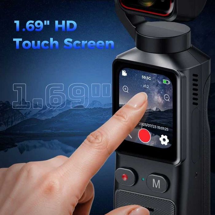 4K WIFI Екшън камера Thumb Sport DV Преносим жироскоп Стабилизация на изображението L19