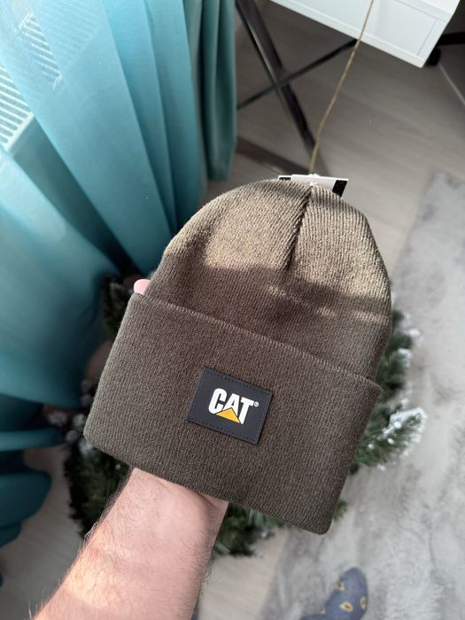 Caterpillar Cat caciula unisex culoare verde kaki marime OS noua