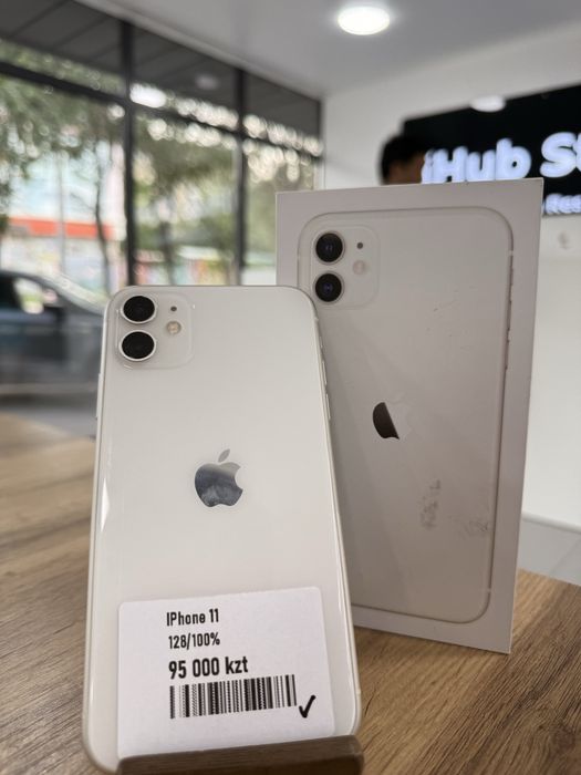 iPhone 11 • 128GB / 100% White  Айфон 11 • 128Гб / 100% Ақ