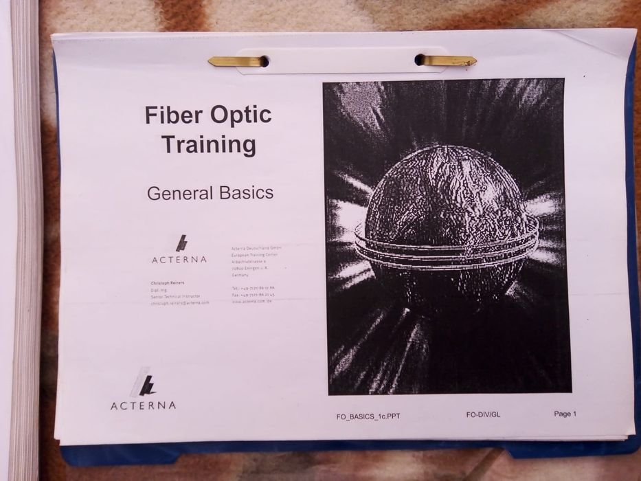 Documentație pentru calificarea în meseria de jonctor de fibră optică