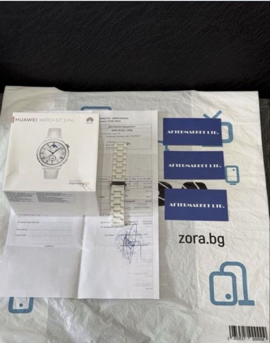43mm Huawei watch GT 3 Pro Ceramic Leather ЗОРА Гаранция 2025г. GT3