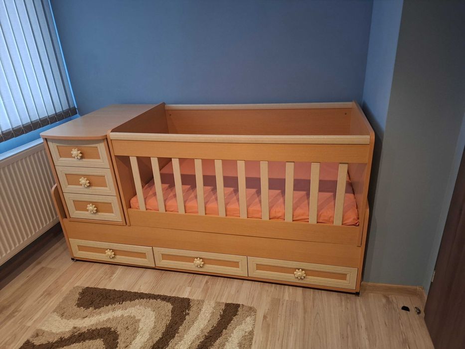 Комбиниранo 3 в 1, Бебешко легло-люлка,кошара , детско легло