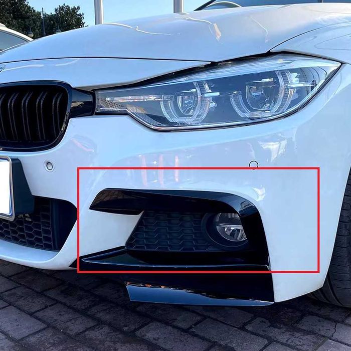 Extensii Prelungiri Bara Fata M BMW F30 F31, Lip Splitere Negru Lucios