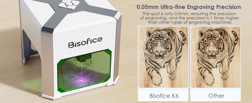 Bisofice K6 Mini 3000mW машина за лазерно гравиране