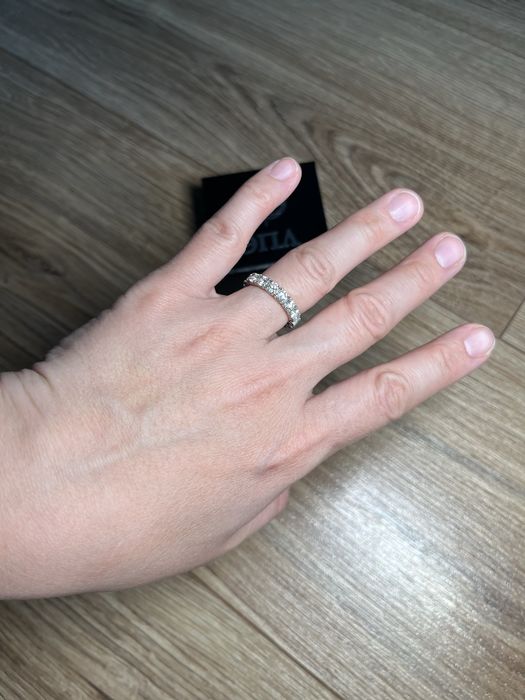 Кольцо ЭПЛ обручальное с бриллиантами