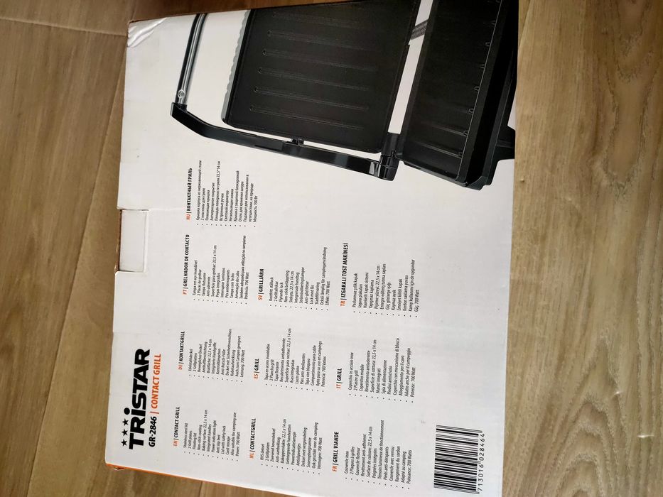 Gratar electric Tristar GR-2846, 700 W, 22.5 x 14 cm, Negru