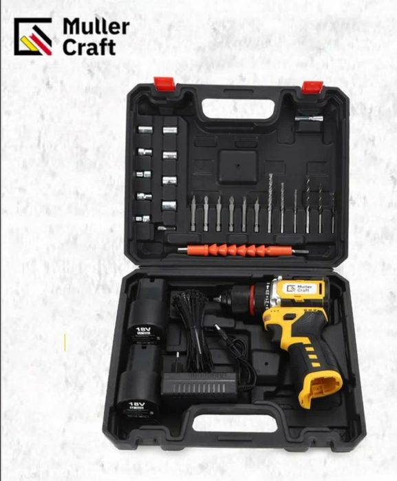 Muller Craf Akkumulyatorli shurup buragich cho'tkasiz 18V  asbobli