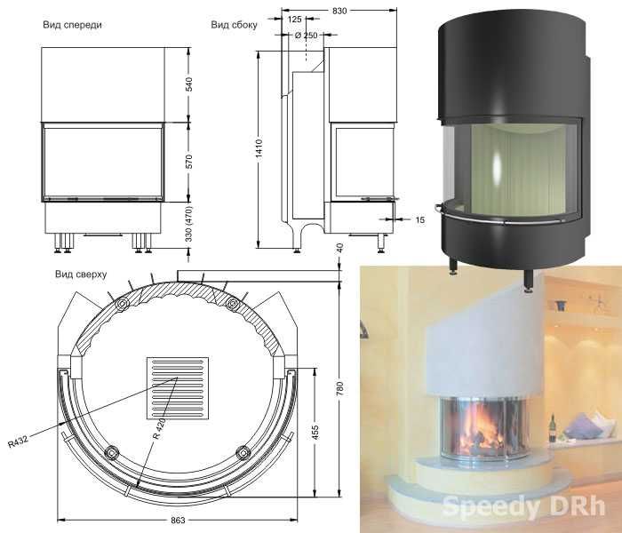 Дровяная каминная топка Spartherm, производства Германии.