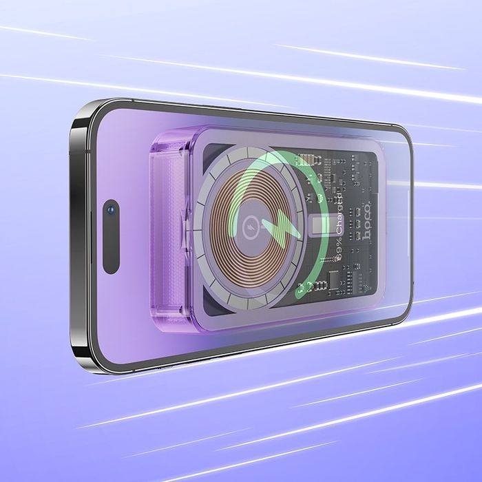Hoco Q14A Transparent 2in1 Magnetic Power Bank 10000mAh for iPhone 15