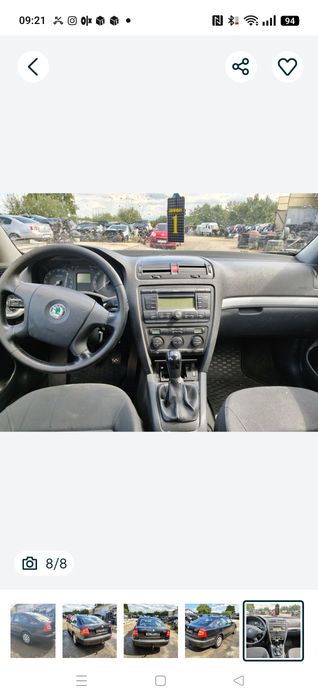 Piese cutie ușa  bara spate  planșa bord  caseta direcție faruri jug fuzeta planșa bord kit pornire etrieri compresor clima  Skoda Octavia 2 1.9tdi